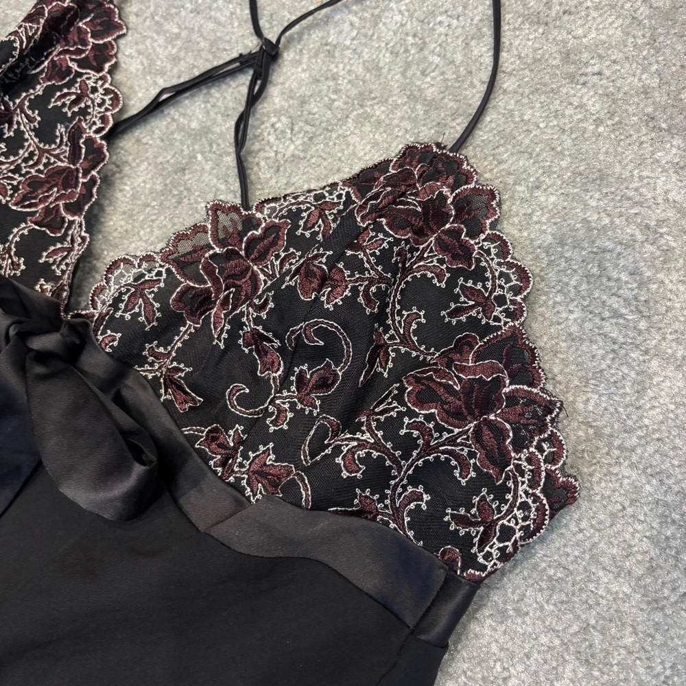 Janet Reger Silk Chemise Lingerie dress black pink embroidered babydoll - Picture 3 of 11